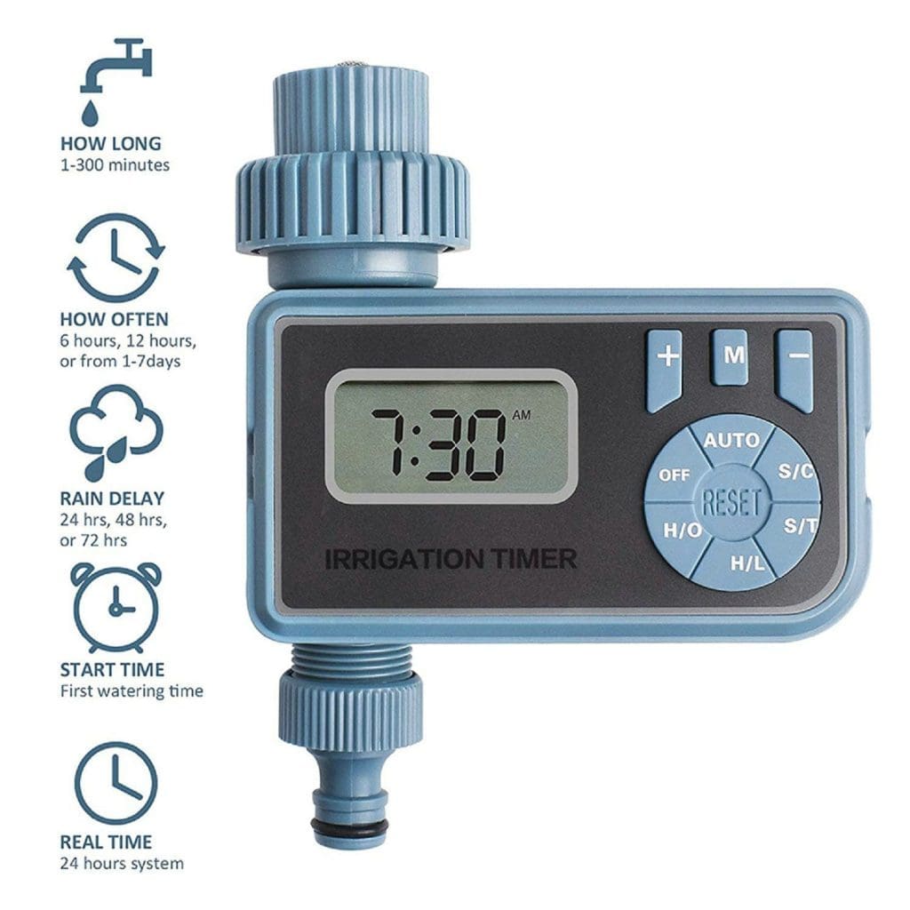 Temporizador de Riego Digital con Pantalla LCD para Grifo