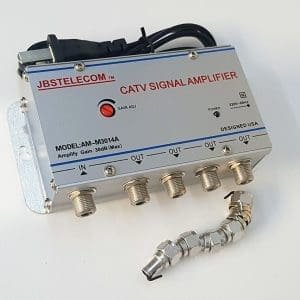 INICIO 26 Amplificador Splitter CATV 1×4 , señal nitida, Marca JBS Para TV cable Garantiza la imagen SKU4550