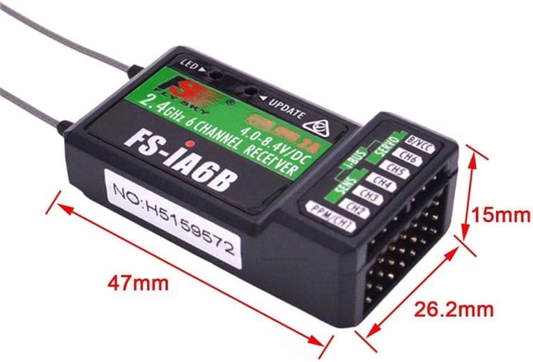 Receptor FlySky FS-iA6B 2.4 GHz 6 Canales con Salida PPM e iBus - vista 3