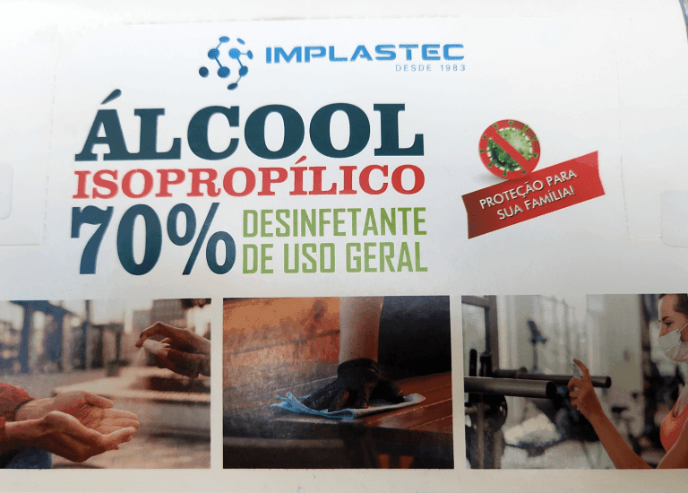 Alcohol Isopropílico 70% en Spray 60 ml Implastec - vista 3