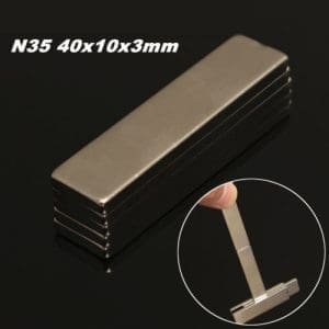 Iman de Neodimio Súper Fuerte Imán Cuboide Cuadrado Neodimio de Tierras Raras  N35 [40X10x3]mm