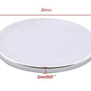 Iman de neodimio N52 Disco [20x2]mm