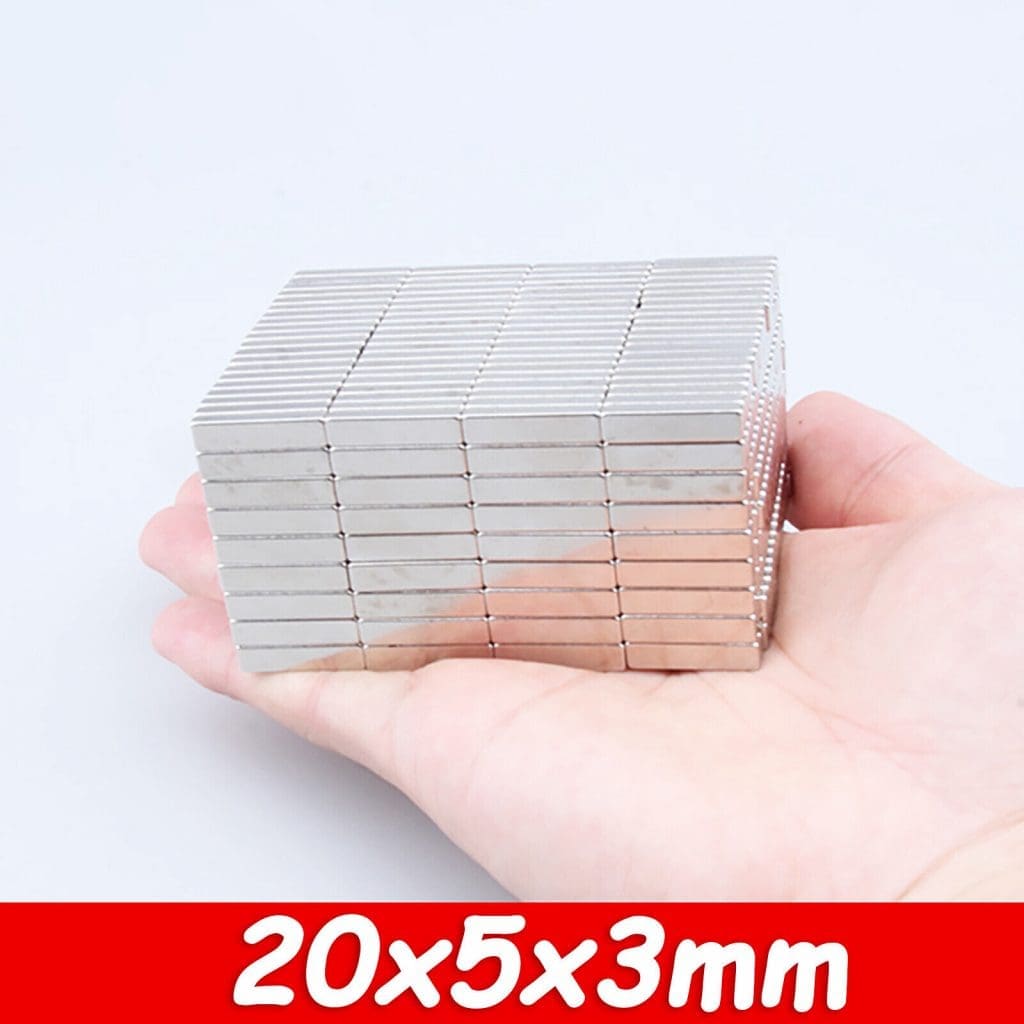 Imán de Neodimio Rectangular 20x5x3 mm 4 Imán de Neodimio Rectangular 20x5x3 mm
