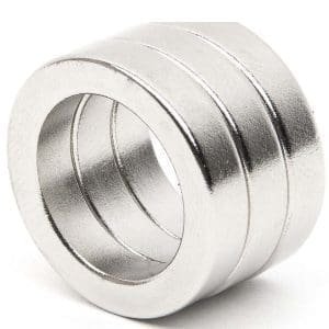 SKU2353  iman de neodimio anillo redondo 22mm x 3mm x 16mm. [22x3]