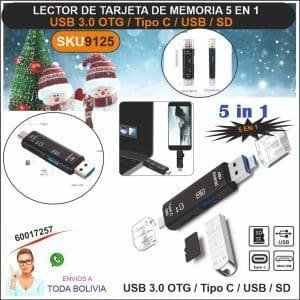 SKU9125 Nuevo lector de tarjeta de memoria 5x1 USB 3.0 OTG