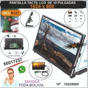 SKU9121 Pantalla táctil LCD HDMI de 10 pulgadas 1024x 600