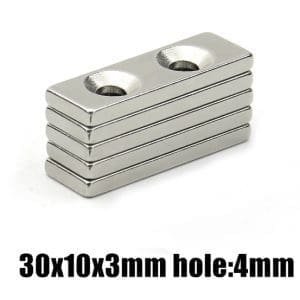 Iman de neodimio [30x10x3-4]mm
