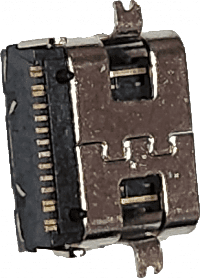 Conector USB Tipo C Hembra 12 Pines para Placa (patas delanteras planas) - vista 2