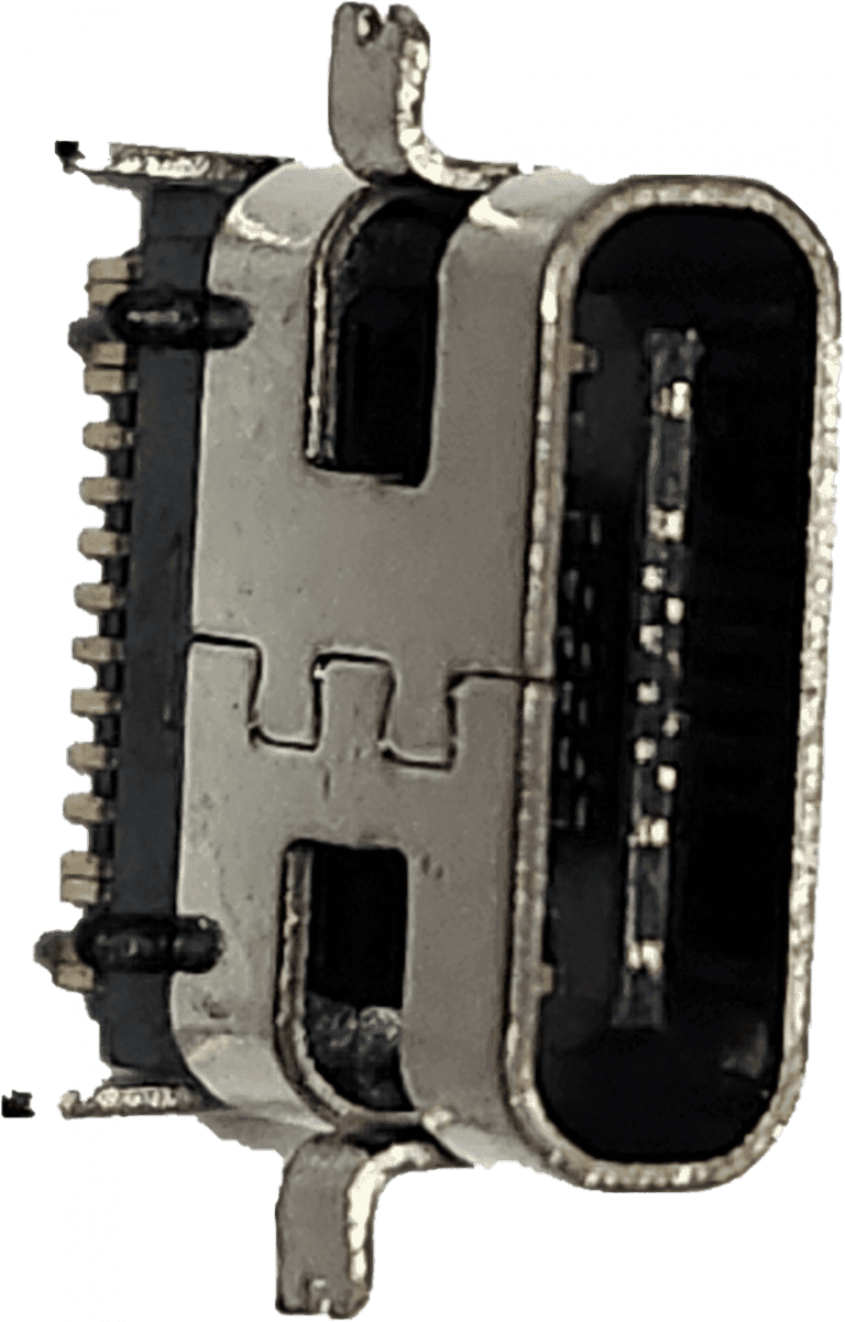 Conector USB Tipo C Hembra 12 Pines para Placa (patas delanteras planas) - vista 3