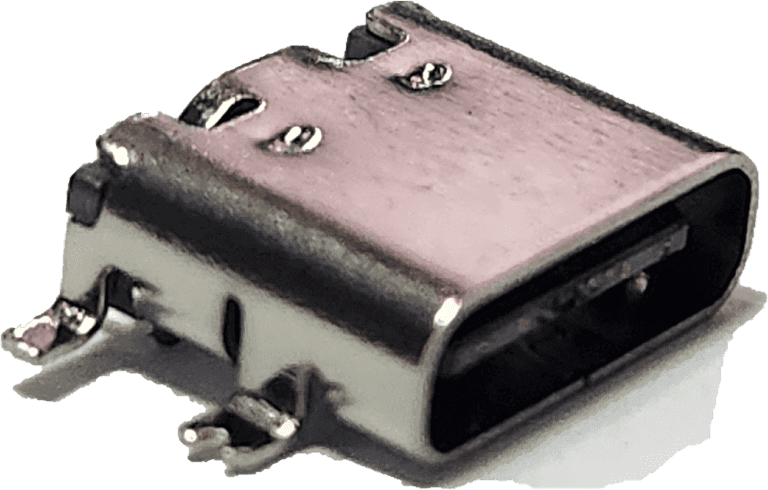 Conector USB Tipo C Hembra 12 Pines para Placa (anclajes de tierra planos) - vista 2