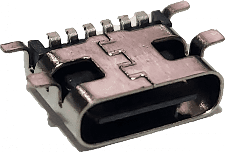Conector USB Tipo C Hembra 6 Pines para Placa (patas planas) - vista 3