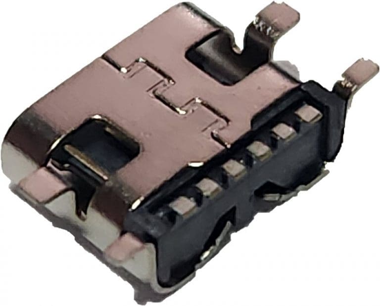 Conector USB Tipo C Hembra 6 Pines para Placa (patas planas) - vista 2