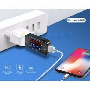 Doctor USB de 4 dígitos LCD voltímetro amperímetro