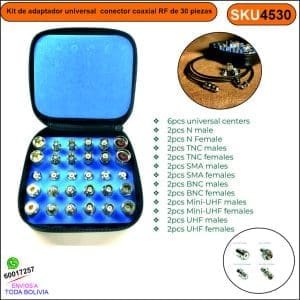 Kit de adaptador universal  conector coaxial RF de 30 piezas MAde in USA