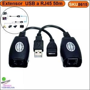 Extensor  USB a RJ45 50m mediante cable de red
