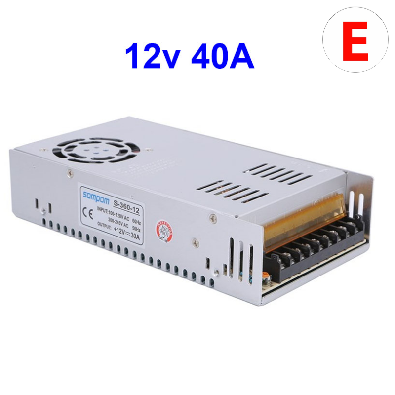 Fuente de poder industrial 12V 40A ideal para alto rendimiento ⚡💥¡Máxima energía sin interrupciones!💥⚡