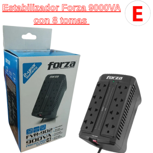 🧲⚡Regulador de Voltaje Forza FR-FVR902 900VA con 8 tomas ¡Protección masiva para múltiples equipos! y defensa total contra bajones 🖥️🛡️