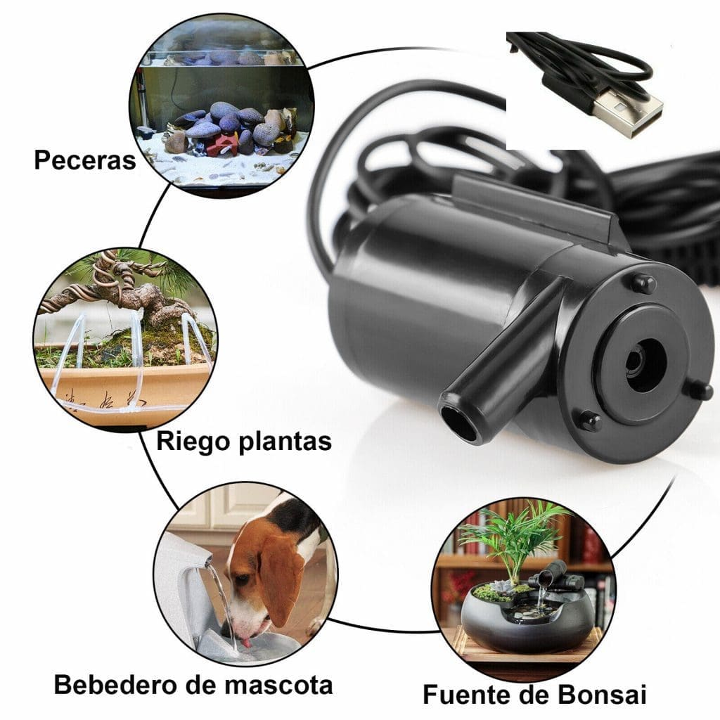 Mini Bomba de Agua Sumergible 5V USB