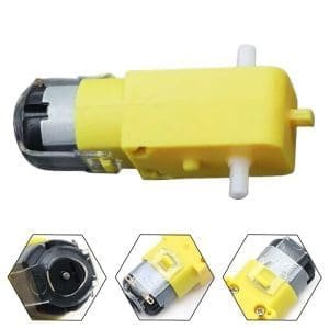 Motor reductor  [22x36x69]mm Doble eje 1:48 color amarillo.