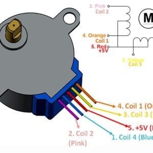 Motor paso a paso reductor de 4 faces de 12V 28BYJ-48-5V