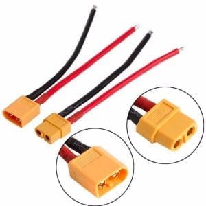 Cable Conector de 10cm XT60 Macho y hembra de 88 Amperes