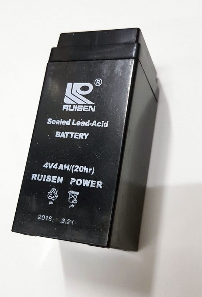 Batería 4V 4A – Bateria de 4V 4A (20Hr) (Alto 100 x 47 Ancho x Largo 47)mm