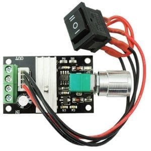 PWM Controlador de velocidad 12V 24V 28V 3A  de motores DC Velocidad ajustable Interruptor de marcha atrás. Dimer.