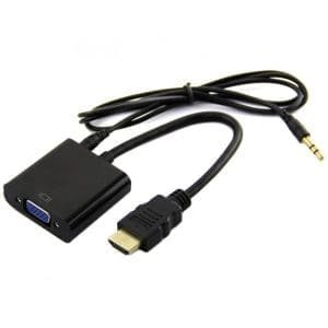 Conversor HDMI a VGA con cable audio y DC corriente  1080P  Version nueva