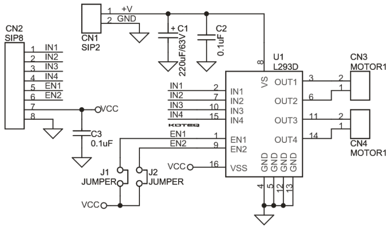 Módulo Driver de Motores L293D Mini para Arduino - vista 3