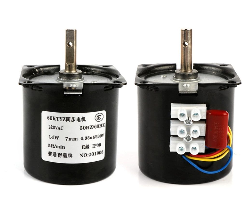 Motor Síncrono 60KTYZ 5 RPM 220V AC de Imán Permanente