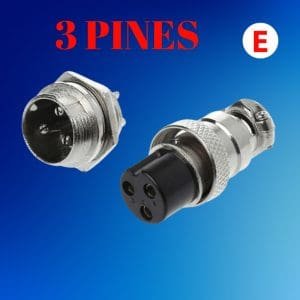 Conector 3 pines GX16 3 Pin 16mm macho y hembra para Panel Enchufe aviador de circula