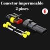 Super seal conector de cable eléctrico impermeable para coche de 2 pines