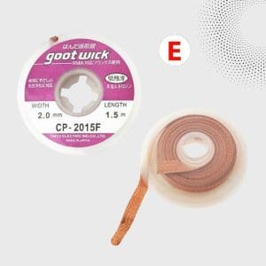 Desoldadora alambre 2,0 mm de ancho 1.5m de longitud CP2015 cinta malla