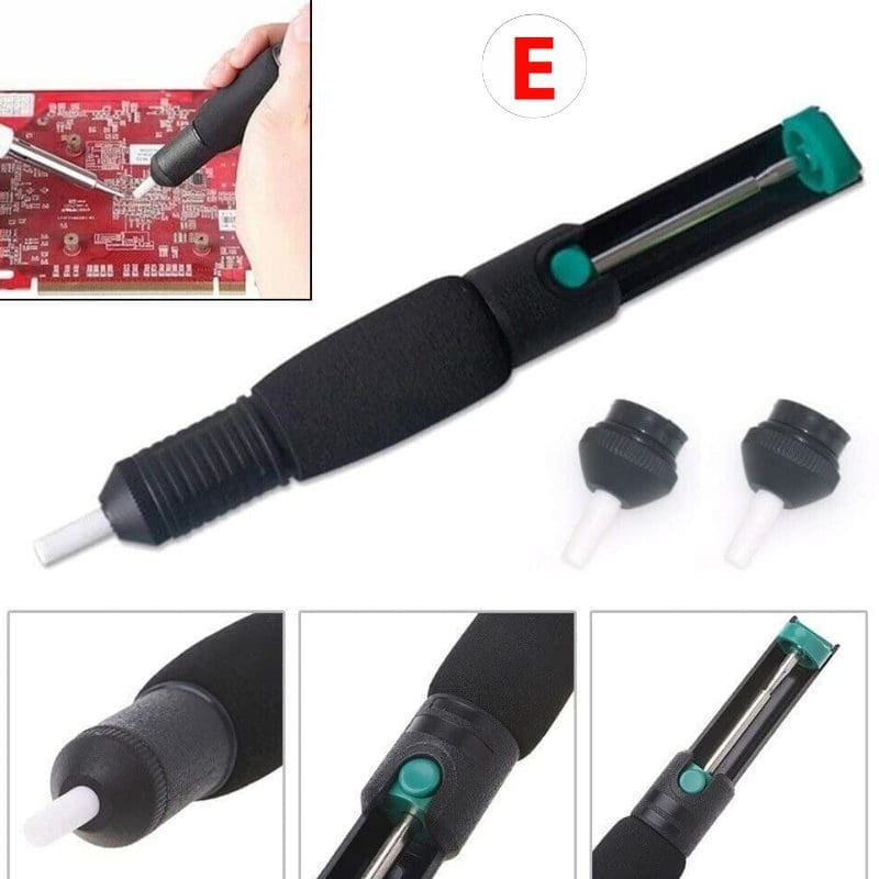 Potente Bomba desoldadora modelo S-366D marca PROSKIT. ventosa de vacío para soldadura chupa estaño