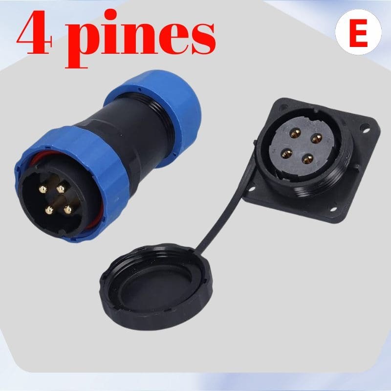 IP68 Conector impermeable SD20 20mm 4 Pines Enchufe de aviación conector de alto voltaje.