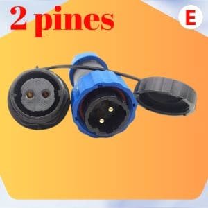 IP68 Conector impermeable SD20 20 mm 2 Pines Enchufe de aviación conector de alto voltaje.