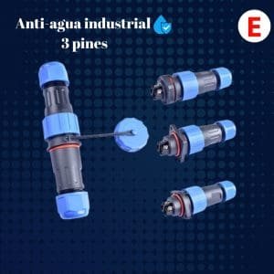 Acoplamiento LD20 3P Macho + Hembra Conector de aviación circular de 20 mm a prueba de agua 2000v 25A