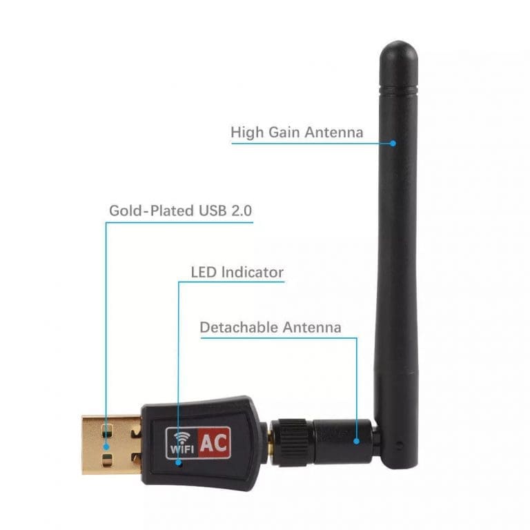 Adaptador WiFi USB Doble Banda 600 Mbps con Antena - vista 2