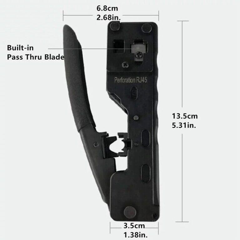 Crimpadora Metálica para Redes RJ45, RJ12 y RJ11 con Pelador y Corte - vista 3