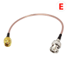 Cable de Conexión BNC Macho a SMA Macho de 30cm 50 Ohm Cable de Conexión BNC Macho a SMA Macho de 30cm 50 Ohm