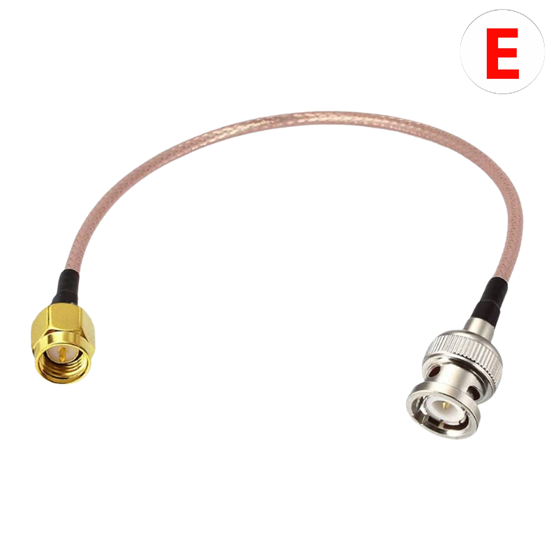 Cable de Conexión BNC Macho a SMA Macho de 30cm 50 Ohm Cable de Conexión BNC Macho a SMA Macho de 30cm 50 Ohm