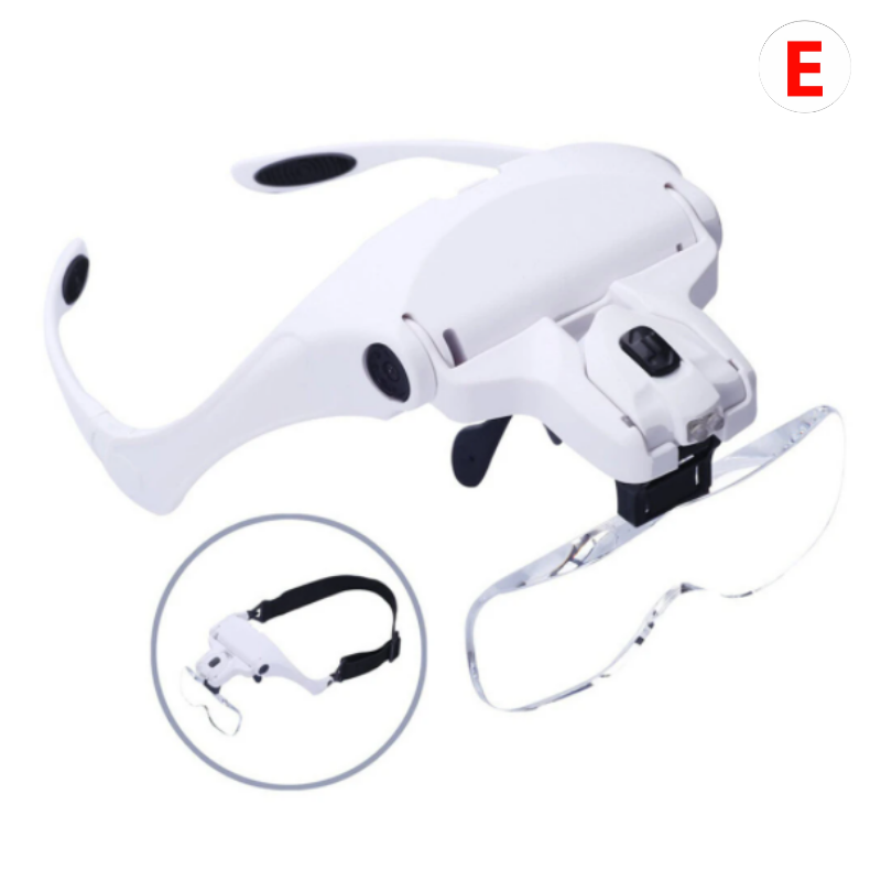 Gafas Lupa de 5 Lentes con Luz LED Precisión y Comodidad para Tus Proyectos Gafas Lupa de 5 Lentes con Luz LED Precisión y Comodidad para Tus Proyectos