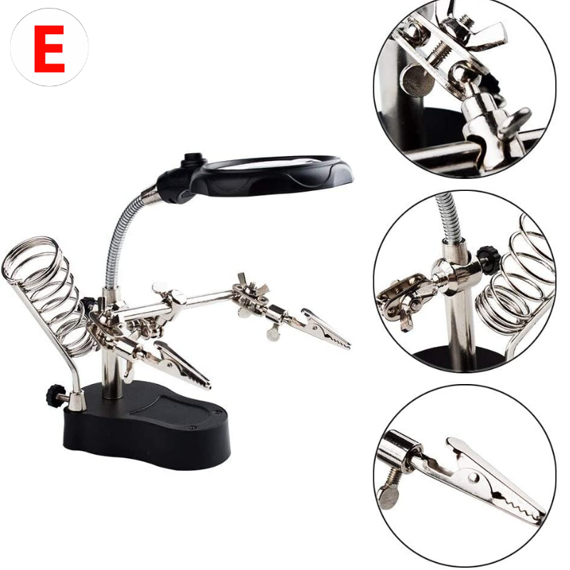 Estación de Soldadura con Lupa 10X/30X y Luz LED Precisión y Comodidad para Tus Proyectos Electrónicos Estación de Soldadura con Lupa 10X/30X y Luz LED Precisión y Comodidad para Tus Proyectos Electrónicos