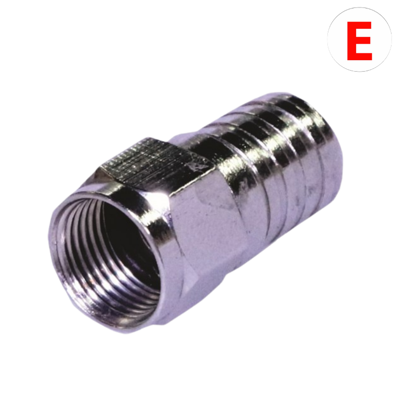 Conector F Macho con Sellado de Gel de Silicona para Cable Coaxial RG6/RG59/RG11