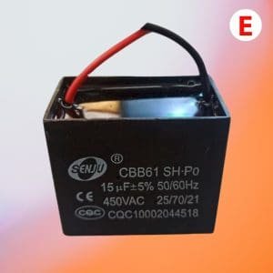 Capacitor de ventilador CBB61 SH-Pro 450V 15UF 50/60Hz 5%