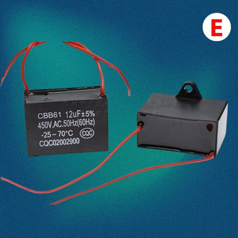 Capacitor de ventilador CBB61 SH-Pro 450V 12UF 50/60Hz 5% Potencia y Fiabilidad Capacitor de ventilador CBB61 SH-Pro 450V 12UF 50/60Hz 5% Potencia y Fiabilidad