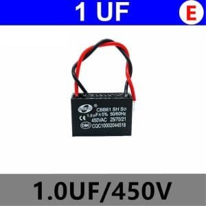 Capacitor de ventilador 1UF 450V CBB61 50/60Hz