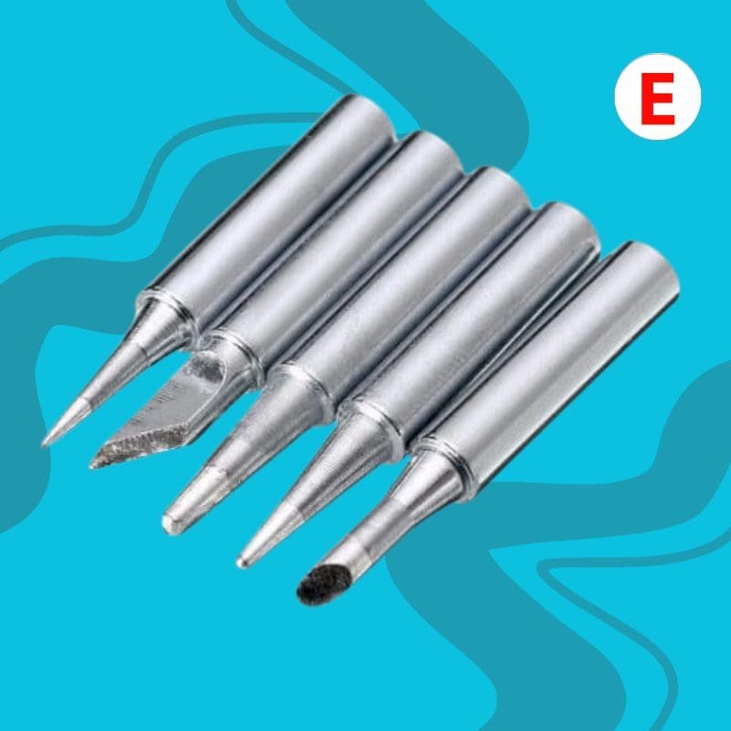 Juego de punta de soldador cautin de metal 900M-T de 5 piezas 42mm Juego de punta de soldador cautin de metal 900M-T de 5 piezas 42mm