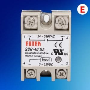Modulo Relay SSR-40 de Salida 5v-200V 40A DC a AC entrada 3-32V