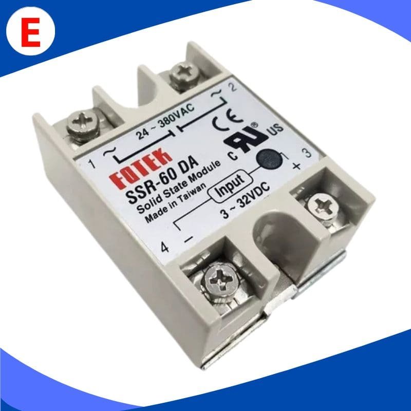Relay de estado solido entrada SSR60 24-380VAC Salida 470-560k Control Preciso y Confiable